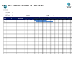 Gantt Chart Weekly Based Template Templates At