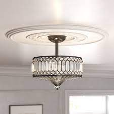 Not just for rooms with low ceilings, flush mounts give a room some pizzazz and a point of view. Kelly Clarkson Home Laurie 2 Light 14 75 Chandelier Style Drum Semi Flush Mount Reviews Wayfair Ca