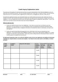 But they were and i have to deal with it now. Explanation Letter For Credit Inquiries