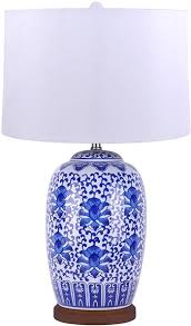 Sagebrook Home 50024 01 Ceramic Oriental Table Lamp Blue And White Table Lamps Deep Discount Lighting A White Lamp Shade White Table Lamp Owl Table Lamp
