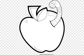 Weisse Linie Kunst Apfel Mit Wurm Apfel Apfel Mit Wurm Png Pngegg
