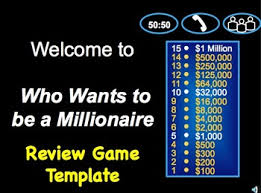 Who Wants To Be A Millionaire Game For Classroom Who Wants To Be A Millionaire Class Review Game Template Review Games Middle School Lesson Plans Middle School Language Arts Classroom