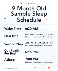 How long your baby's naps are also depend on age but once your baby is past 4 months old, we want at least one nap that's an hour or longer. 9 Month Old Sample Sleep Schedule 9 Month Old Sleep 10 Month Old Sleep Schedule 8 Month Old Sleep
