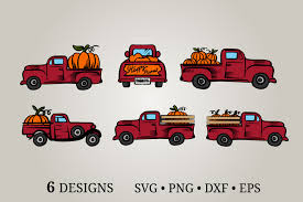 Red truck with christmas tree svg eps dxf png and jpg, merry christmas vector cutting file instant download. Pumpkin Trucks Graphic By Euphoria Design Creative Fabrica