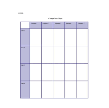 40 great comparison chart templates for any situation