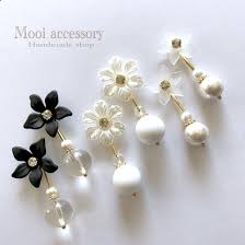 フラワーアンティークピアス mooi hair accessory powered by base アクセサリー ピアス デザイン ピアス ハンドメイド