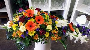 Daffodil, hyacinth, tulips, 3ft cs19spr £120. Funeral Flowers Adelaide Hills Delivery