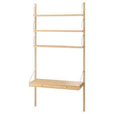 Svalnas Arbeitsplatzkombination Wandmont Bambus Ikea Deutschland In 2020 Wall Mounted Shelves Ikea Ikea Svalnas