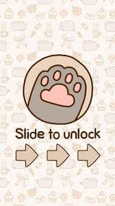 Unlock buttons isolated on transparent background. Slide To Unlock Pusheen Cat Iphone Wallpaper Pusheen