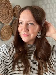 Kailani Clay Rattan Black and White Tropical Boho Clay Earring,  Lightweight, Boho Style, Polymer Clay Earring