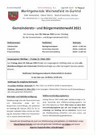 Die gemeinde weißensee bekommt 2021 einen neuen bürgermeister. 2021 Marktgemeinde Weitensfeld Im Gurktal
