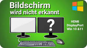 Zweiter Bildschirm wird nicht erkannt Windows Monitor HDMI DisplayPort PC &  Laptop - YouTube