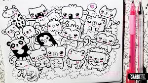 Kawaii Animals How To Draw Kawaii Doodles By Garbi Kw Animal Doodles Doodle Art Posters Colorful Drawings