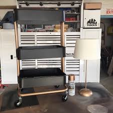 Upgraded The Ikea Raskog Cart Instead Of A Kitchen Cart I Ll Be Using It As A Bedside Table Ikeahack Raskog Diy Vintage Ikea Raskog Ikea Raskog Cart Ikea