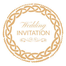 Download Round Wedding Invitation Label 1 Transparent Png Svg Vector