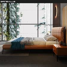 Shop for nightstands, dressers, mirrors, lighting, and more from leading brands like market square, broyhill, hillsdale, howard miller, american drew, and momeni. China Modern Luxury Contemporary Bedroom Furniture Leather Beds Gc1727 Photos Pictures Made In China Com