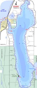 Elk Lake Map Antrim County Michigan Fishing Michigan