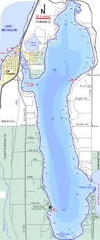 elk lake map antrim county michigan fishing michigan