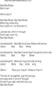 Top Songs 1930 Music Charts Lyrics For Bye Bye Blues