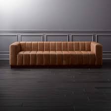With over 100 stores in the u.s. Forte Channeled Saddle Leather Extra Large Sofa Reviews Cb2