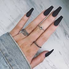 Black And White Striped Nails Coffin 35 Cool Designs For Black And White Nails You Won T Resist Nails Blacknails St Black Cool In 2020 Classy Black Nails Striped Nails Coffin Nails Matte