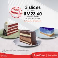 As such, secret recipe gather personal information (in the registration or ordering form) so as to allow us to know you better. Secret Recipe Malaysia In Case You Missed Out The Previous Kek Mania Promotion Here Is The One For You Purchase 3 Slices Of Cakes For Only Rm23 60 From Shopee Today Until