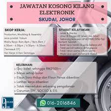 Pemohon adalah dipelawa untuk mengisi beberapa jawatan kosong di bawah. Agensi Pekerjaan Dream Job Sdn Bhd On Twitter Jawatan Kosong Terkini Johor Klik Link Di Bawah Sekarang Untuk Mohon Https T Co Mq6vw4yuws Https T Co 099rmbyklw Kerjakosong Mohonkerja Jawatankosong Dreamjob Malaysia Https T Co