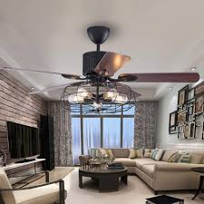 Different finish with chrome white black coffee for every ones' selecting. 52 Industrial Retro Ceiling Fan Light Semi Flush Mount Chandelier Lamp Fixture Lamps Lighting Ceiling Fans Home Garden