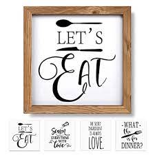 These can be just wooden letters attached to the wall or. Buy Funny Kitchen Wall Decor 4 In 1 Funny Kitchen Sign Kitchen Wall Art Cute Eat Sign For Kitchen And Home Rustic Home Decor Country Kitchen Decor Modern Farmhouse Kitchen Decor 11x11