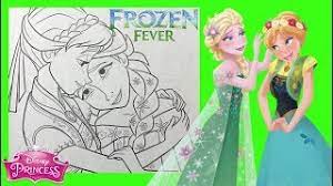 Follow the link and you'll download a printable packet with the following sheets Coloring Pages Frozen Fever Disney Princess Anna And Elsa For Kids How To Color Youtube