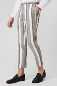 champ skinny fit black and white stripe suit trouser