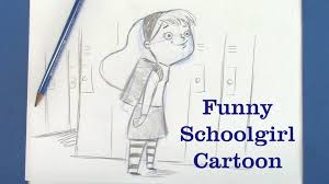 Funny Schoolgirl Cartoon For Beginners Cartoon Character Design Animation Animated Book