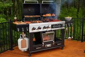 Pit Boss Memphis Ultimate 4 In 1 Kombigrill Schwarz Stahl Gusseisen Smoker Gas Und Holzkohlegrill Gartenmoebel De Holzkohlegrill Gusseisen Grill Holzkohle