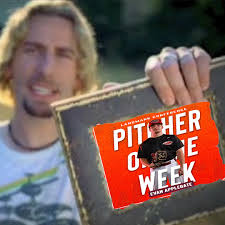 Great photograph of our pitcher of the week. Applegate gets the nod after  11 1/3 innings without allowing an earned run against Kenyon and #11  Misericordia.