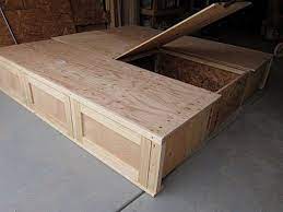 I designed the bed so that a king could be built from five sheets of plywood. Diy King Bed Plans Diy King Size Bed Center Storage King Size Bed Frame Diy King Size Storage Bed Diy King Bed