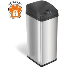 They are constructed of plastic for use in kitchens and other demanding environments. 13 Gallon Itouchless Automatic Oval Trash Can With 3 Odor Filters Stainless Steel Big Lid Opening Touchless Sensor Kitchen Trash Bin Home Waste Recycling Urbytus Com