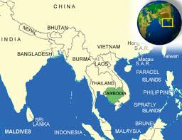 Image result for cambodia map