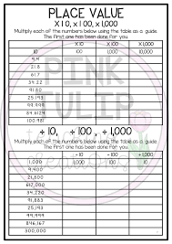 Decimal Place Value Into The Thousandths Worksheet Pack Place Value With Decimals Place Values Teaching Decimals