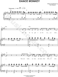 Tones And I Dance Monkey Sheet Music In F Minor Transposable Download Print Sheet Music Piano Notes Songs Violin Sheet Music