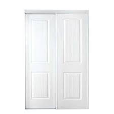 59 In X 80 In 107 Series Primed White 2 Panel Bead Board Curved Primed Mdf Sliding Door Interior Closet Doors Sliding Doors Interior Sliding Closet Doors
