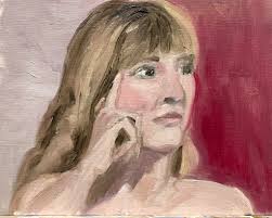 Tonight's lovely model. Thanks Abi and Paul. Oil