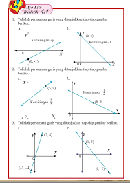 Kunci jawaban matematika kelas 8 semester 1 halaman 86. Jawaban Ayo Kita Berlatih 4 4 Halaman 167 Matematika Kelas 8 Persamaan Garis Lurus Bastechinfo