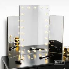 Amazing diy vanity mirror,diy vanity mirror design,diy vanity mirror ideas,perfect diy vanity mirror,wonderful diy vanity mirror, with the resolution: Tesco Direct Beautify Tri Fold 3 Way Vanity Dressing Table Mirror With Led Lights Dressing Table Vanity Mirror Trifold Mirror Makeup Vanity Mirror With Lights