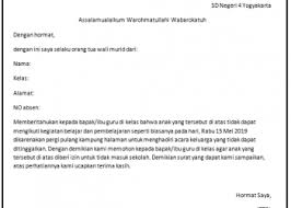 Contoh surat izin kepada orang tua untuk mengikuti kegiatan pramuka. Contoh Surat Izin Pulang Kampung Home Design Studio