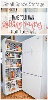 How To Diy A Pull Out Pantry Easy Tutorial Small Space Storage Solutions Small Space Storage Rolling Pantry