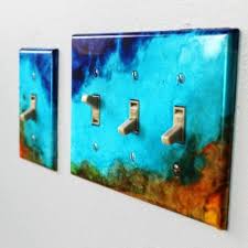 How To Use Alcohol Inks On Switch Plates Fiberartsy Com Alcohol Ink Tiles Light Switch Covers Diy Alcohol Ink Painting