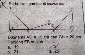 Hai semuanya.terimakasih banyak udah menonton, semoga videonya bisa difahami dan semoga bisa membantu.kalau ada request untuk video selanjutnya, silakan. Diketahui Ac 15cm Dan Gh 20cm Panjang Eb Adalah Cm Beri Tahu Jalannya Yang Detil Brainly Co Id
