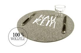 Tischset Platzset Filzauflage Druck Versch Typo Tischset Rund Tischset Platzset