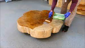 Epoxidharz tisch selber bauen gratis anleitung. Einen Couchtisch Aus Einer Xxl Baumscheibe Baue Dir Deine Designmobel Einfach Selbst Diy