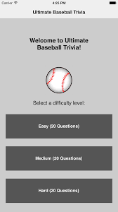Hey sport fanatics, why don't you take a break from basketball and football talk, and cover the bases of baseball this time? Ultimate Baseball Trivia App For Iphone Free Download Ultimate Baseball Trivia For Iphone Ipad At Apppure